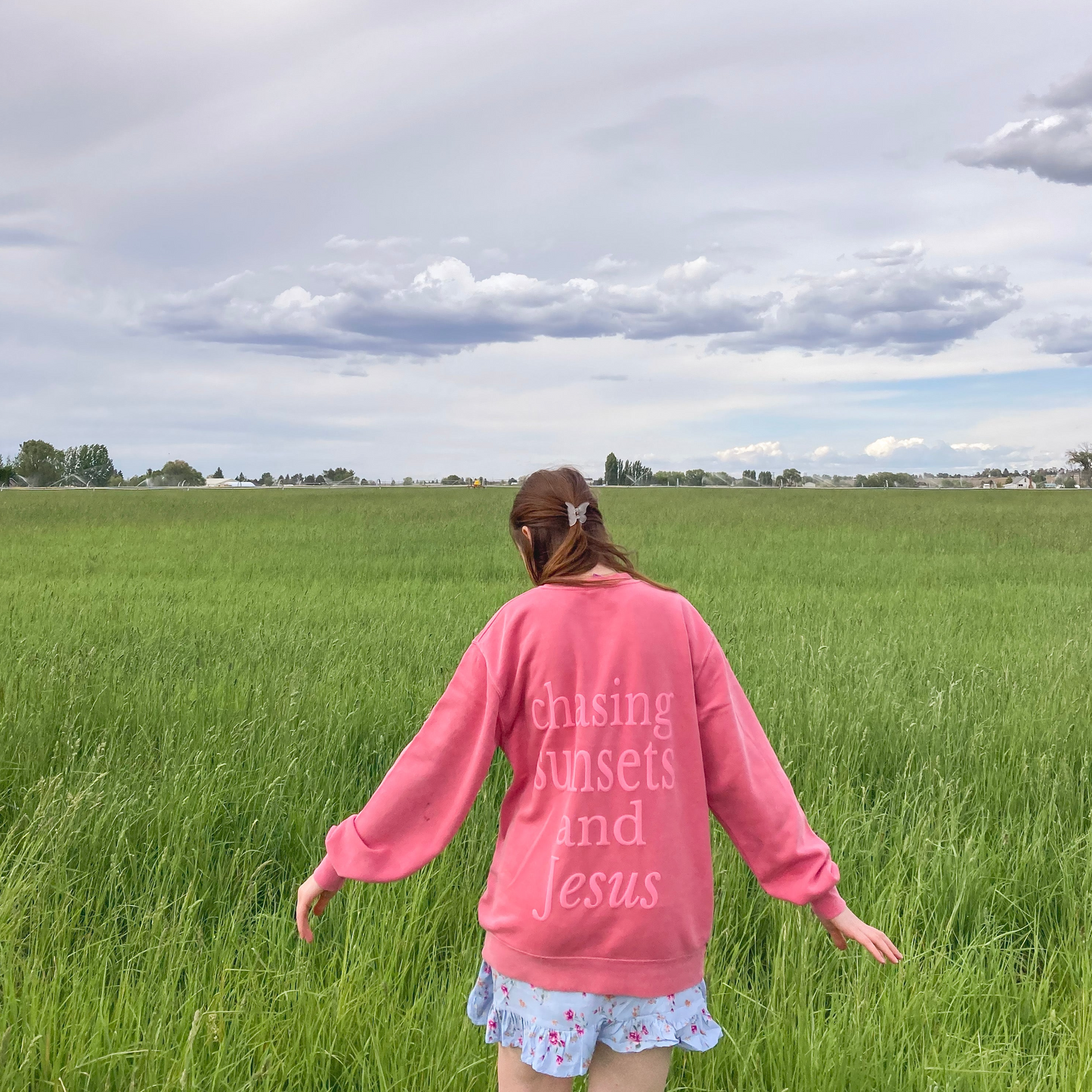 Chasing Sunsets & Jesus Puff Crewneck