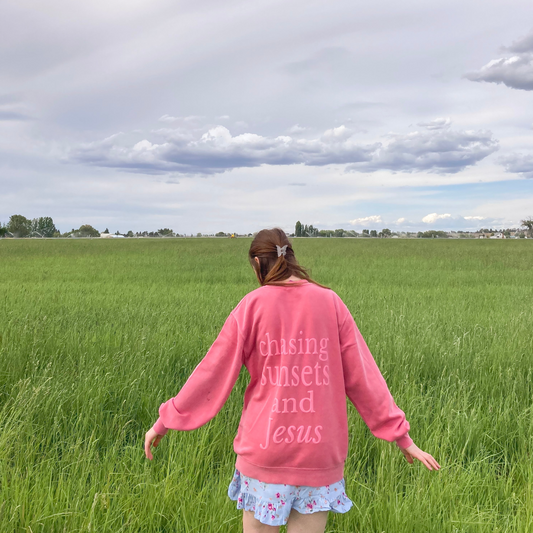 Chasing Sunsets & Jesus Crewneck