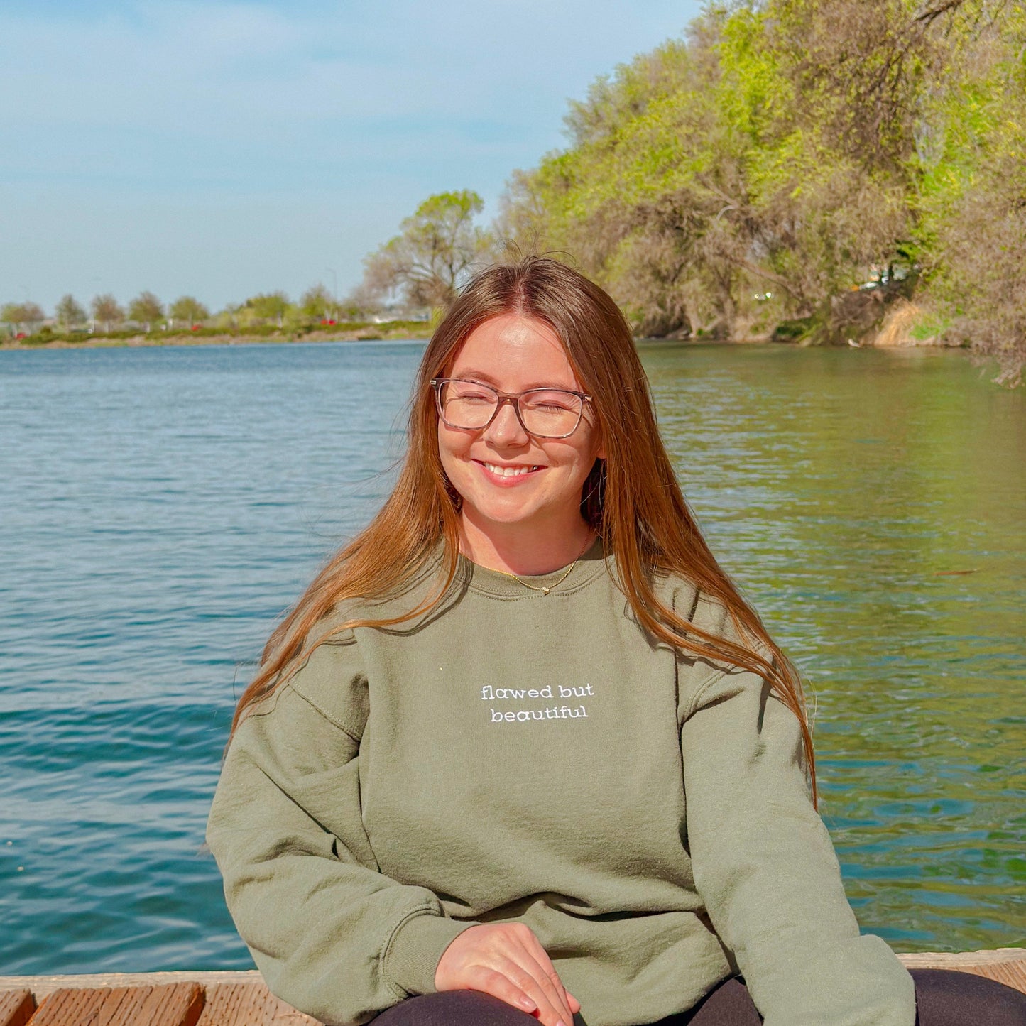 Flawed But Beautiful Embroidered Crewneck