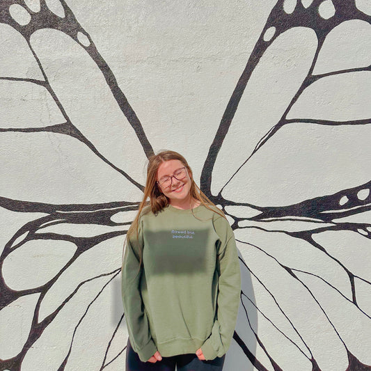 Flawed But Beautiful Embroidered Crewneck