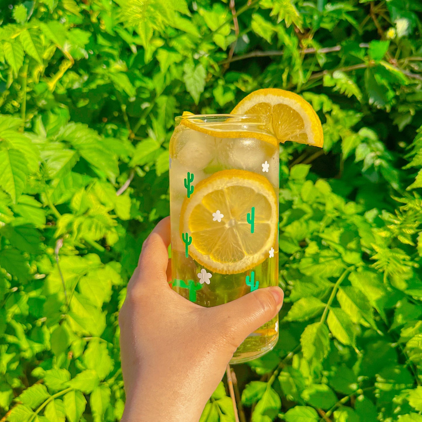 20 oz. Mini Cactus Glass Cup