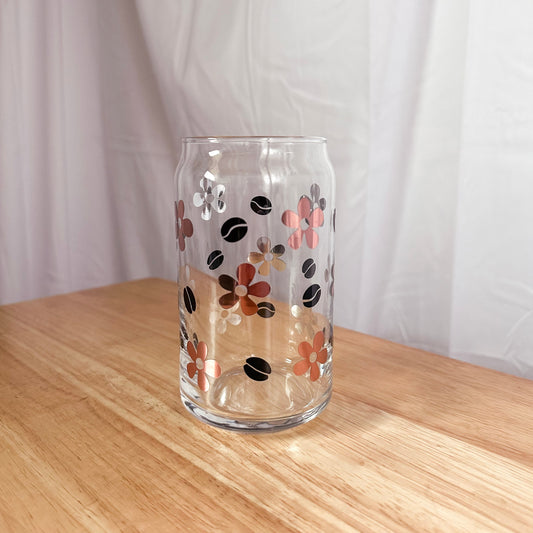 16 oz. Coffee Bean Glass Cup