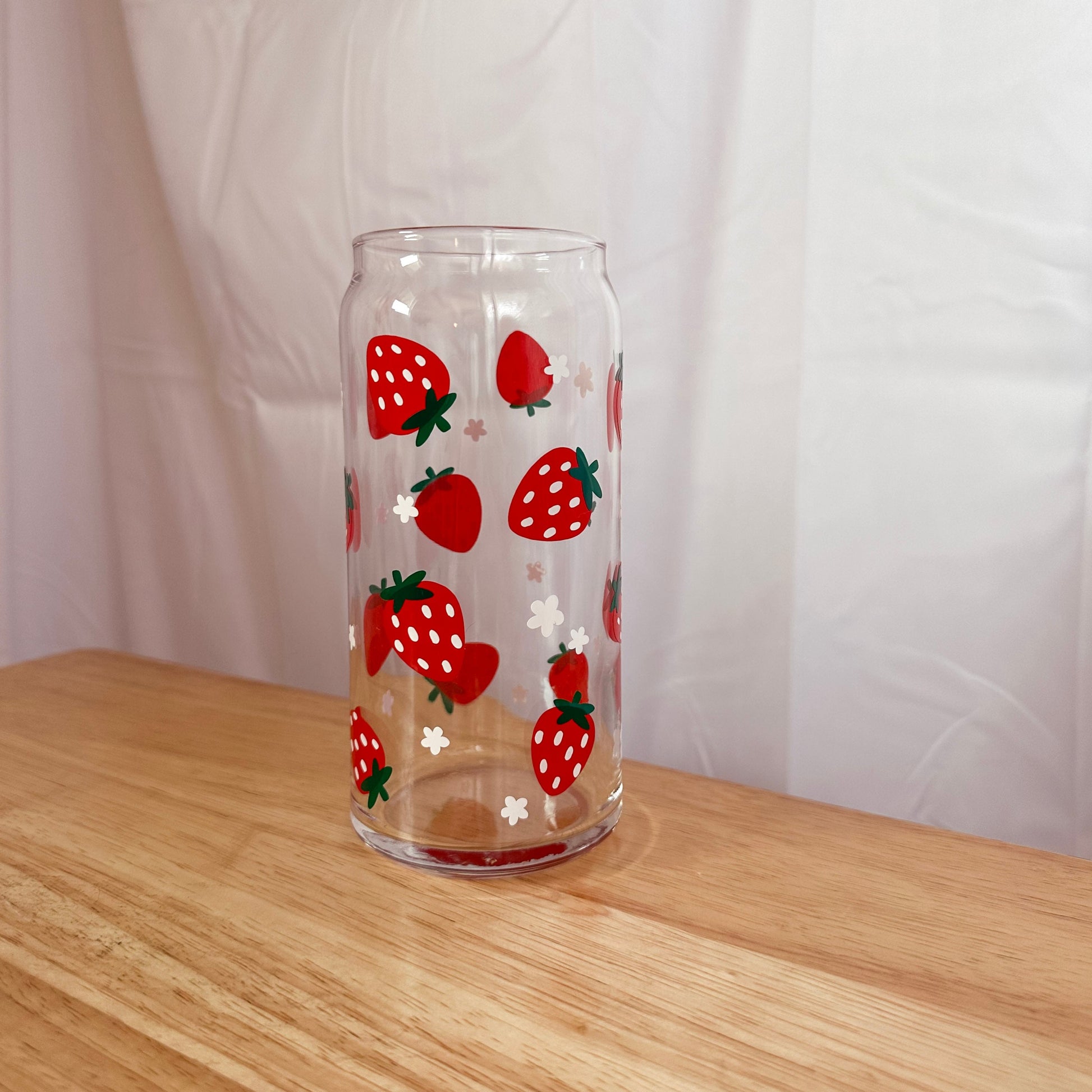 SEPTEMBER - Aster >> 20 oz Glass Cup with Lid + Straw